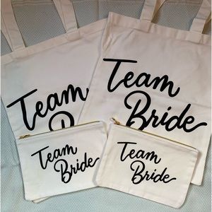 Brand New Team Bride Canvas Bags